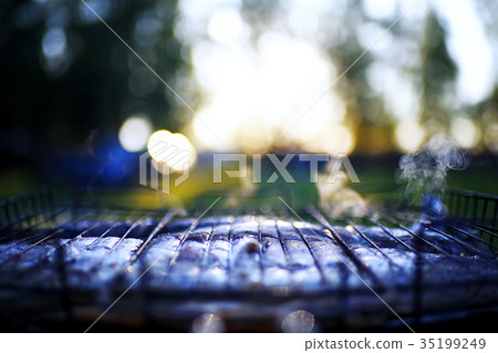 Fish on the grill in the street Fish on the grill in the street 35199249