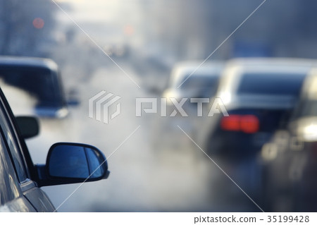 Night traffic in the city traffic jams on the highway Night traffic in the city traffic jams on the highway 35199428