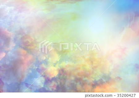 Clouds sky background watercolor colors blur 35200427