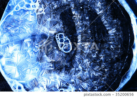 texture ice crystals blue cold background 35200656