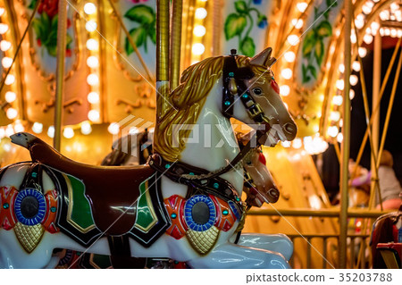 Carousel at fun fair Carousel at fun fair 35203788