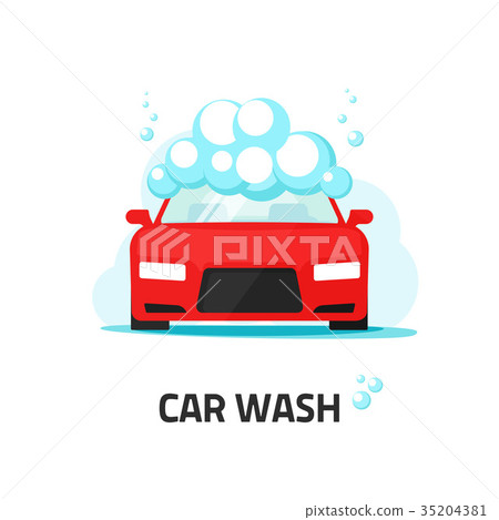 Car wash service vector illustration, auto washing Car wash service vector illustration, auto washing 35204381