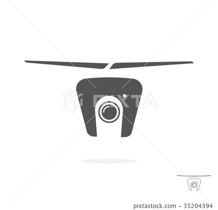 Flying camera drone vector icon Flying camera drone vector icon 35204394