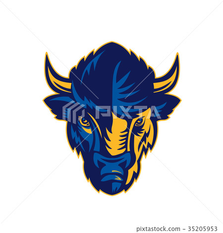 American Bison Head Retro 35205953