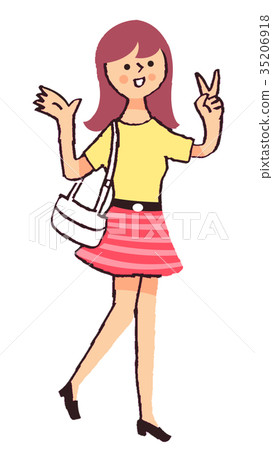 A woman who signs a piece A woman who signs a piece 35206918