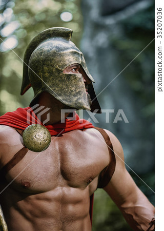 Spartan warrior in the woods 35207036