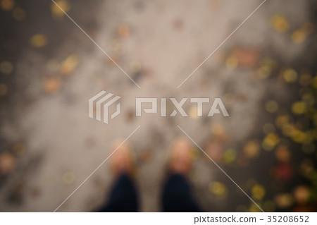 bokeh background of autumn fallen leaves bokeh background of autumn fallen leaves 35208652