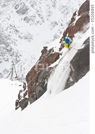 Freeride in Caucasus mountains 35208895