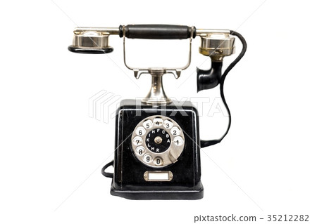 Old phone against white isolated background 35212282