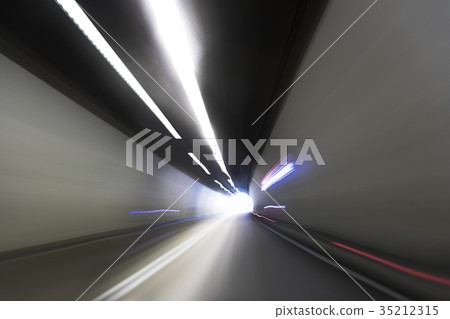 Artificial road tunnel as abstract blurred 35212315