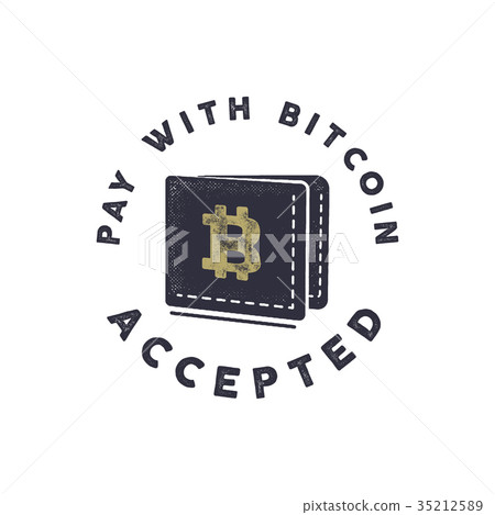 Pay with Bitcoin Accepted emblem. Crypto Pay with Bitcoin Accepted emblem. Crypto 35212589
