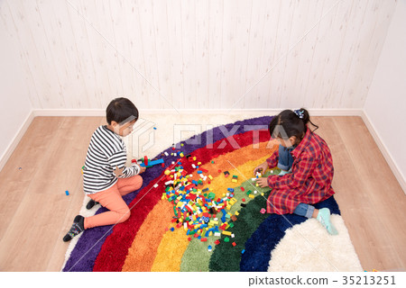 Children playing in the room Children playing in the room 35213251