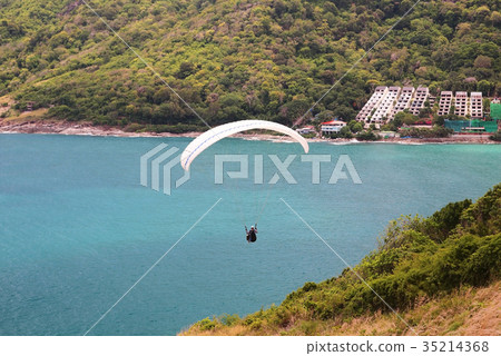 flying Paramotor in Phuket, Thailand flying Paramotor in Phuket, Thailand 35214368