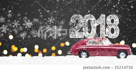Retro toy car with christmas gifts Retro toy car with christmas gifts 35214738