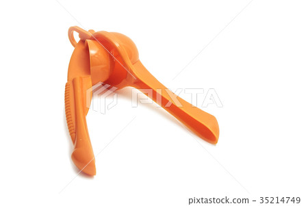 orange hand Juicer on white background isolated orange hand Juicer on white background isolated 35214749