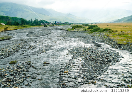 Scenic view of mountain river landscape Scenic view of mountain river landscape 35215289