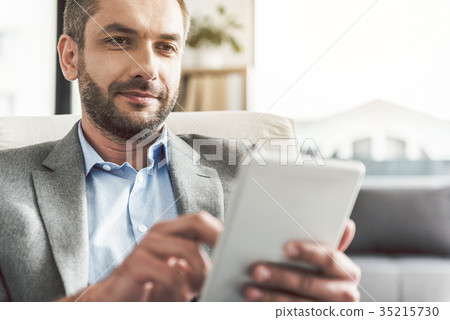 Glad man type on gadget Glad man type on gadget 35215730