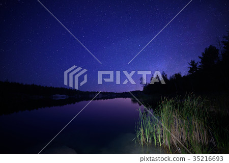 Lake at night 35216693