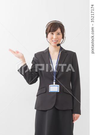 Young woman business thinking Young woman business thinking 35217174