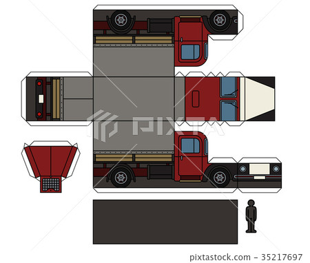 Paper model of an old truck 35217697