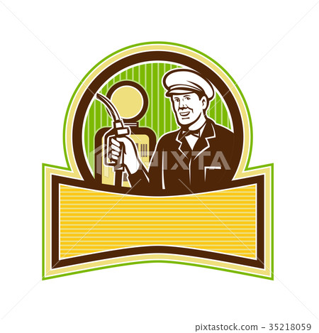 Vintage Gas Attendant Retro Vintage Gas Attendant Retro 35218059