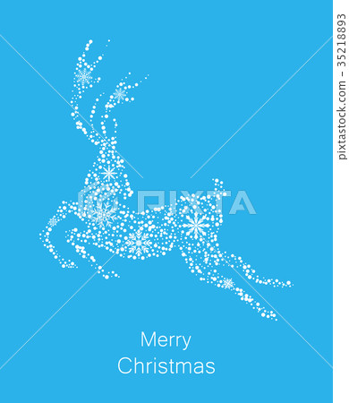 Christmas Deer Made of Snowflakes, Celebration Christmas Deer Made of Snowflakes, Celebration 35218893