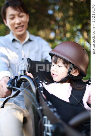 自行車（兒童轉移送皮卡雙座電動助力自行車雙座爸爸父親家庭） 35219170