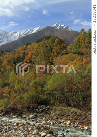 Kashima-Shiga-gatake-yama Pass在Otanihara的秋天 Kashima-Shiga-gatake-yama Pass在Otanihara的秋天 35219341