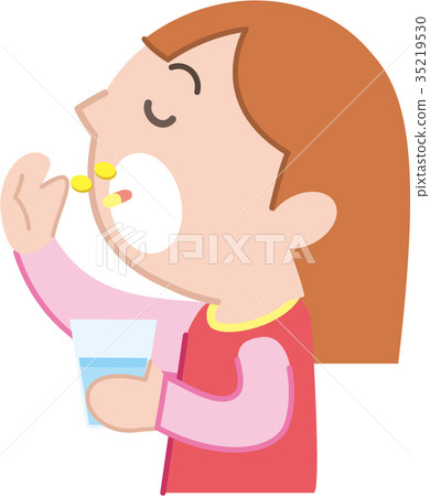 Medical drug drinker girl 02 Medical drug drinker girl 02 35219530