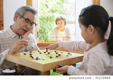 Grandfather, grandmother, granddaughter Grandfather, grandmother, granddaughter 35219889