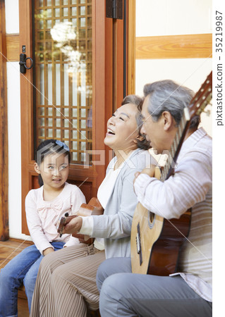 Grandfather, grandmother, granddaughter Grandfather, grandmother, granddaughter 35219987