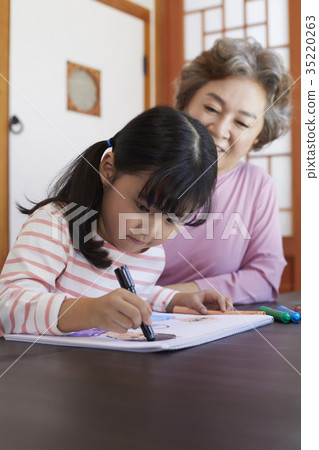 Grandmother, granddaughter 35220263