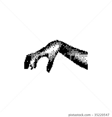 hand grabbing something very big 8 bit hand grabbing something very big 8 bit 35220547