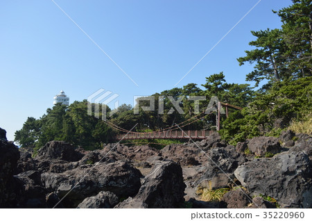 Jogasaki Suspension Bridge and lighthouse 35220960