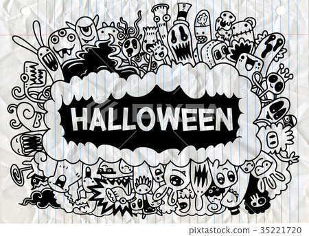 Cartoon Monsters collection. Vector set of cartoon Cartoon Monsters collection. Vector set of cartoon 35221720