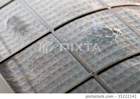 Many dirty dust on the air filter wall 35222141