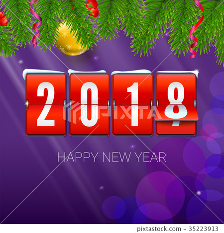 New Year is coming 2018. Background with 35223913