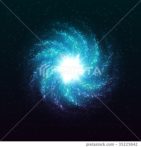 Beautiful spiral vector galaxy 35225642