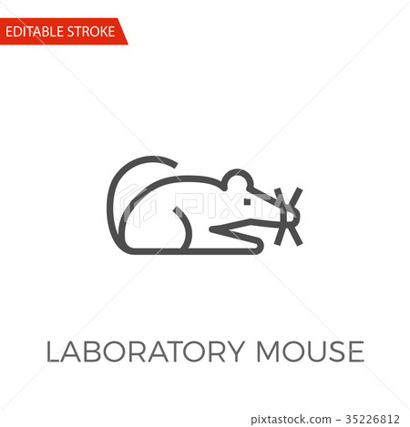 Laboratory Mouse Vector Icon 35226812