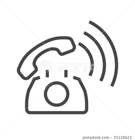 Phone Thin Line Vector Icon. - Stock Illustration [35226822] - PIXTA