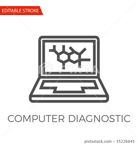 Computer Diagnostic Vector Icon 35226845