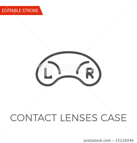 Contact Lenses Case Vector Icon 35226846