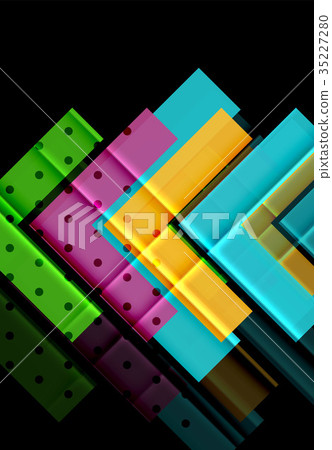 Color arrows on black background 35227280