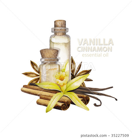 Watercolor vanilla oil Watercolor vanilla oil 35227509