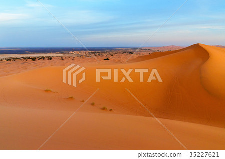 Erg Chebbi Sand dunes near Merzouga in the morning 35227621