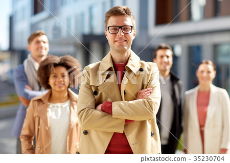 international group of people on city street international group of people on city street 35230704