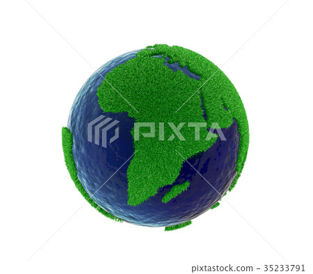 Eco world concept with white background 35233791