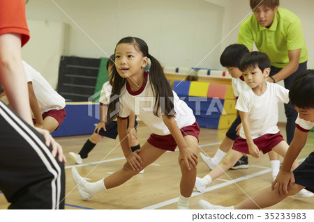 Gymnastics classroom instruction Kids preparation exercises 35233983