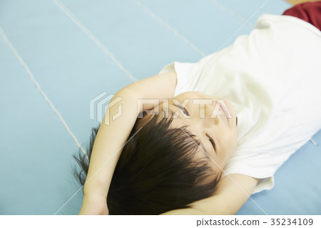 Kids doing exercise on mats Kids doing exercise on mats 35234109