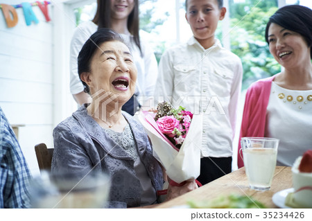 Three generations family celebration 35234426